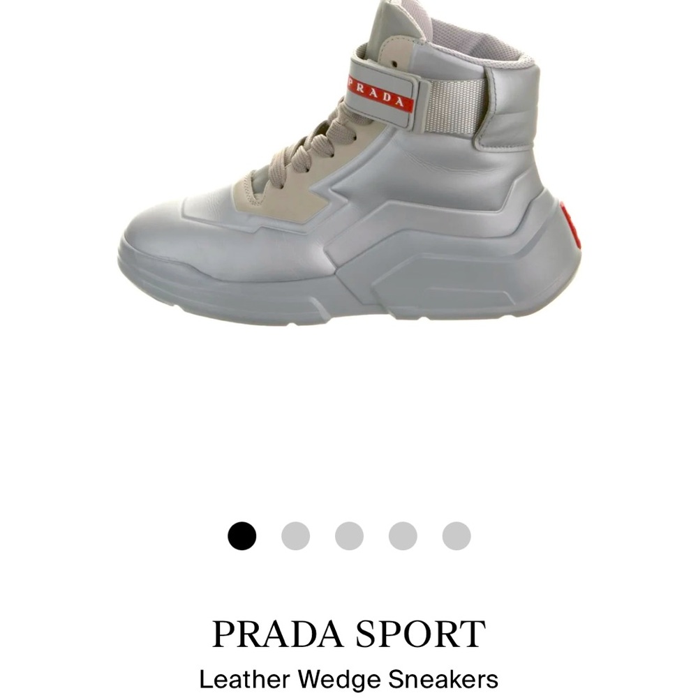 PRADA SPORT
Leather Wedge Sneakers Size 5, EXCELLENT CONDITION! Only worn twice